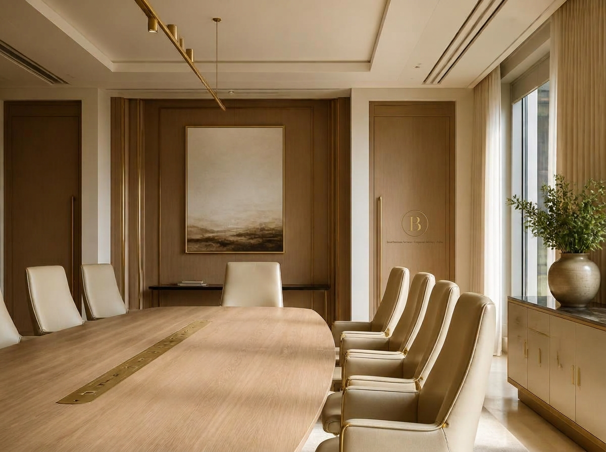 Boardroom of Bond's corporate advisory office in Dubai